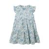 Girls' Summer Floral Ruffle Trim Flutter Sleeve Dress
