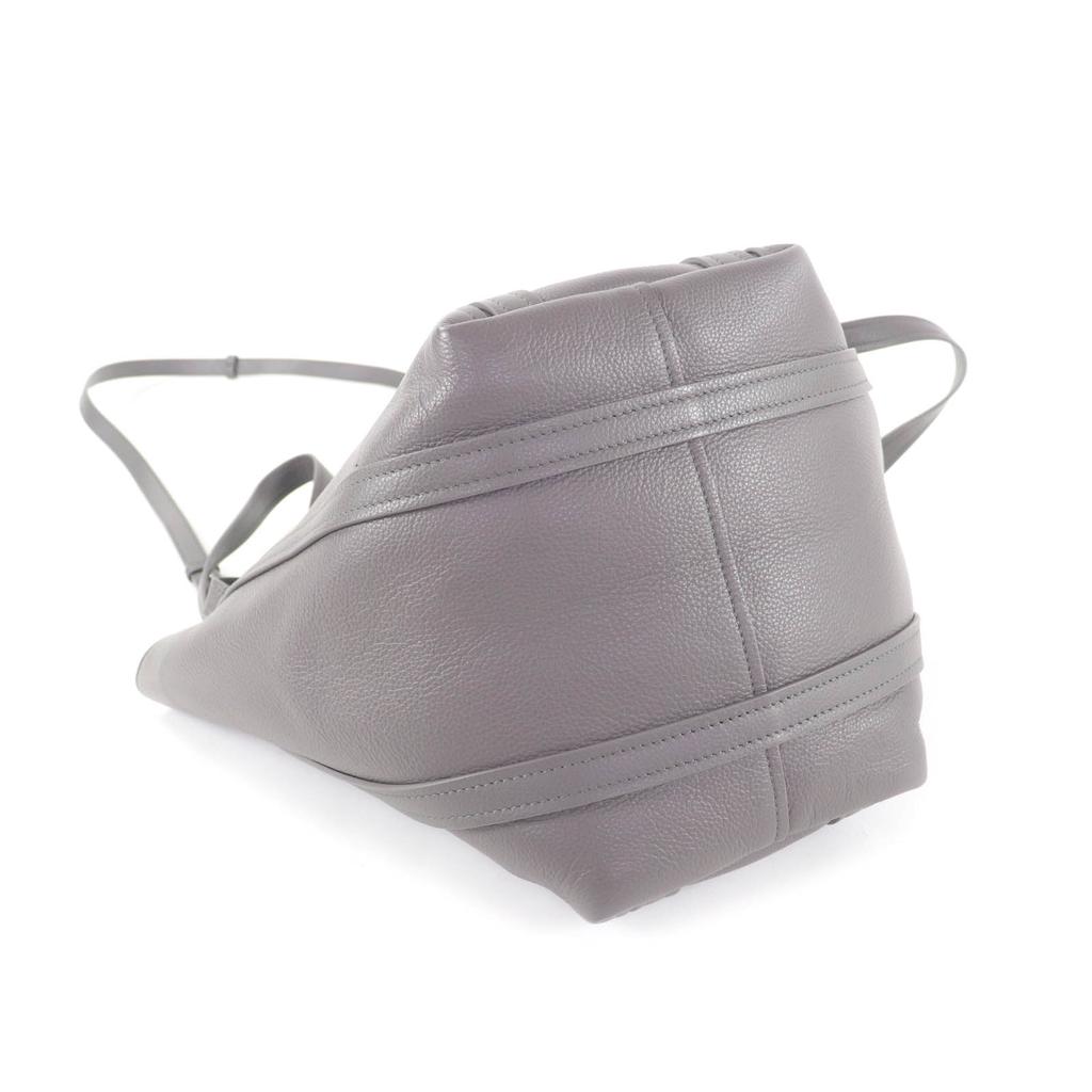 Great BALENCIAGA Tote Bag Everyday North South Small gray leather Women 672791 Used