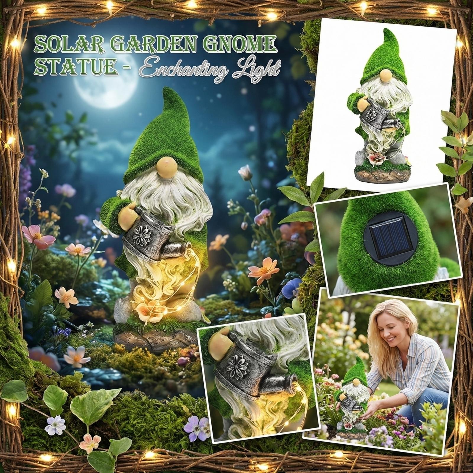 

Solar Powered Outdoor Garden Resin Decorative Ornaments, Cute Handicrafts, Dwarf Lights One Size