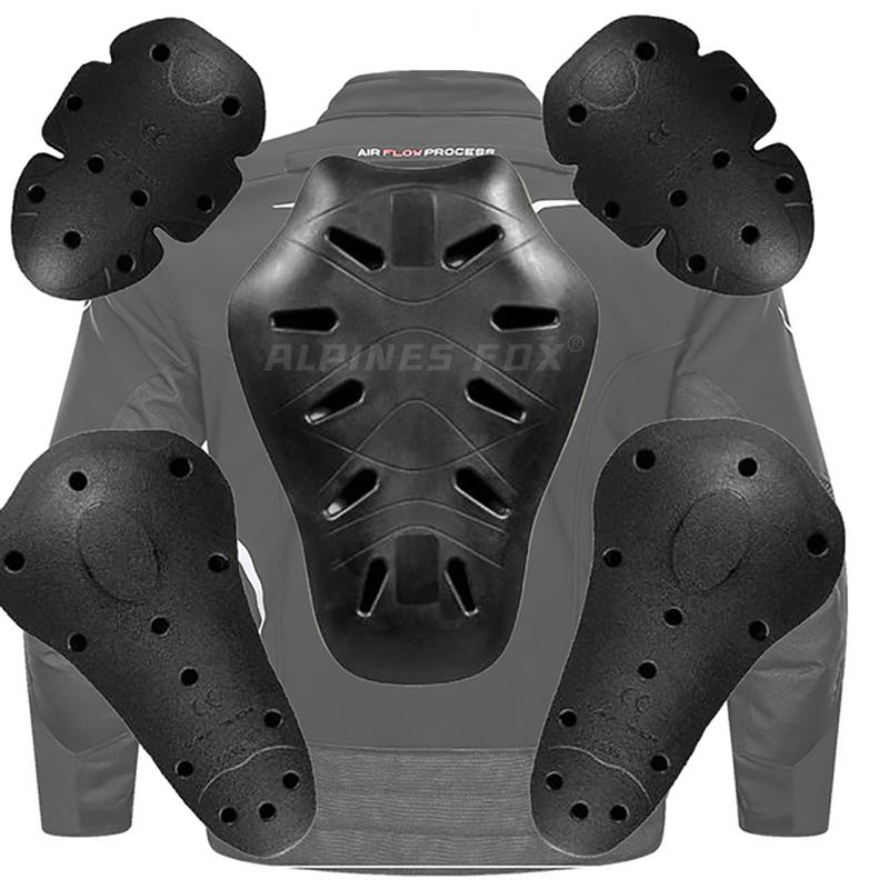 Level 2 CE Certification 5Pcs Padding Motorcycle Protective Gear Protector Body Armor Motobike Motor Jacket Remove Guards Equip