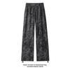 Men American Style Tie Dye Corduroy Casual Loose Straight Long Trousers