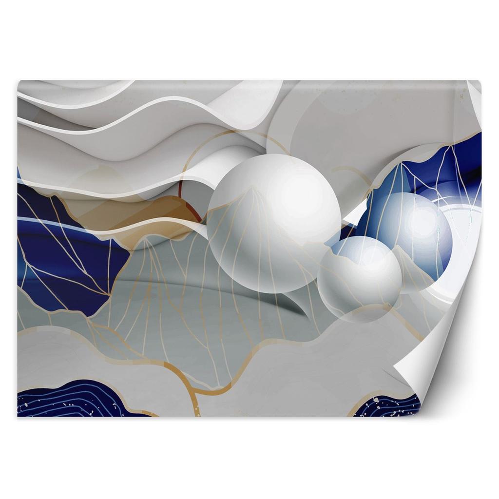 Wallpaper Abstract 3d waves and spheres