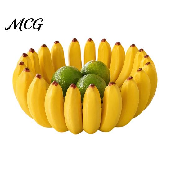 Burr-free Kitchen Bowl 3D Printed Banana Fruit Bowl, Large Capacity Tray Holder, Decorative Candy Snack Shape Food Serving Plate for Kitchen,