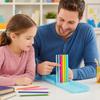 1/2 Sets Kleur Sorteren Stapelspel, Regenboog Ring Stapel Puzzelspel voor Kinderen Volwassenen, Stapel Uitdaging Bordspel voor Familie Avond, Feestjes