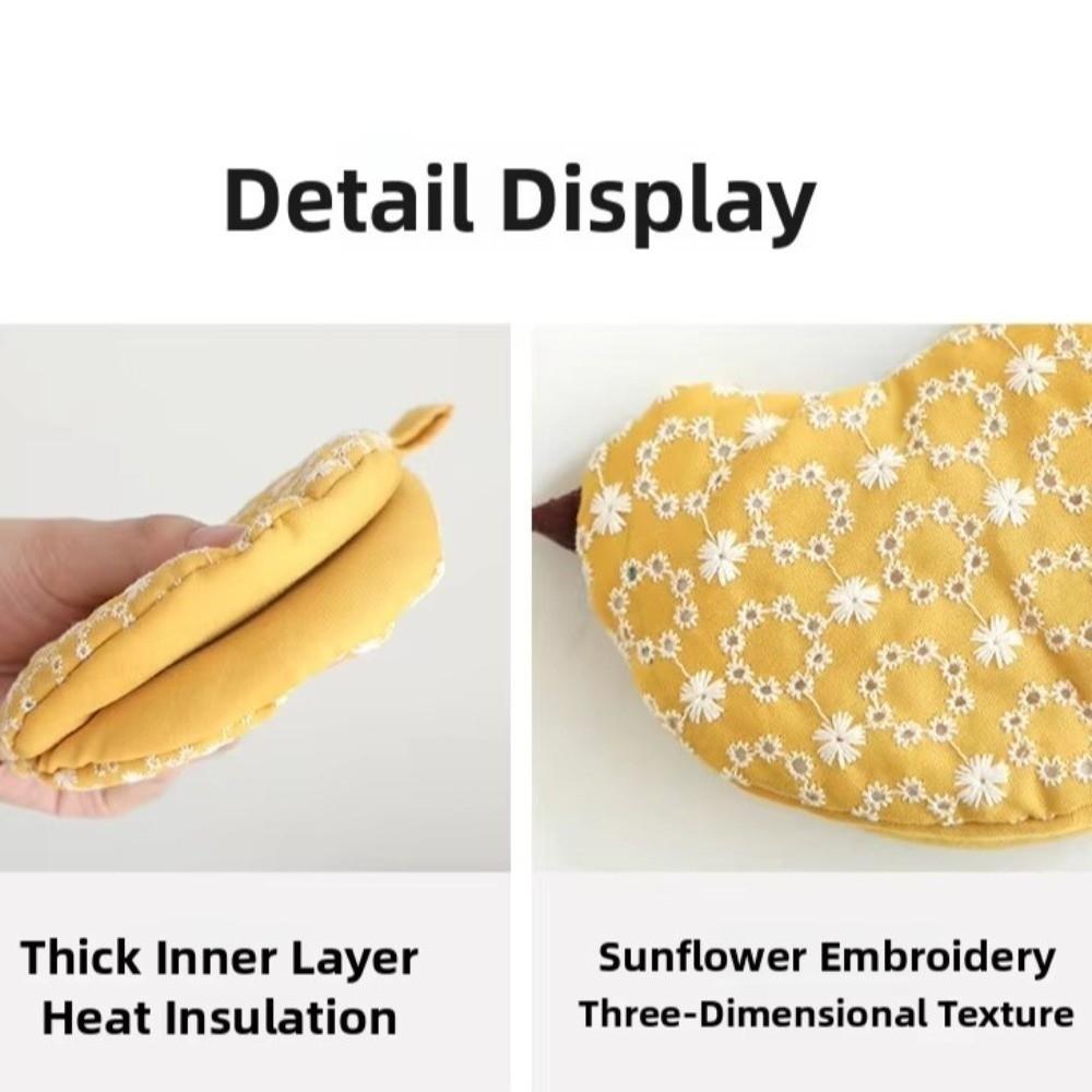 Embroidered Pot Lid Handle Cover Thickened Oven Mitt Multipurpose Handle Protector  For Soup Kettle