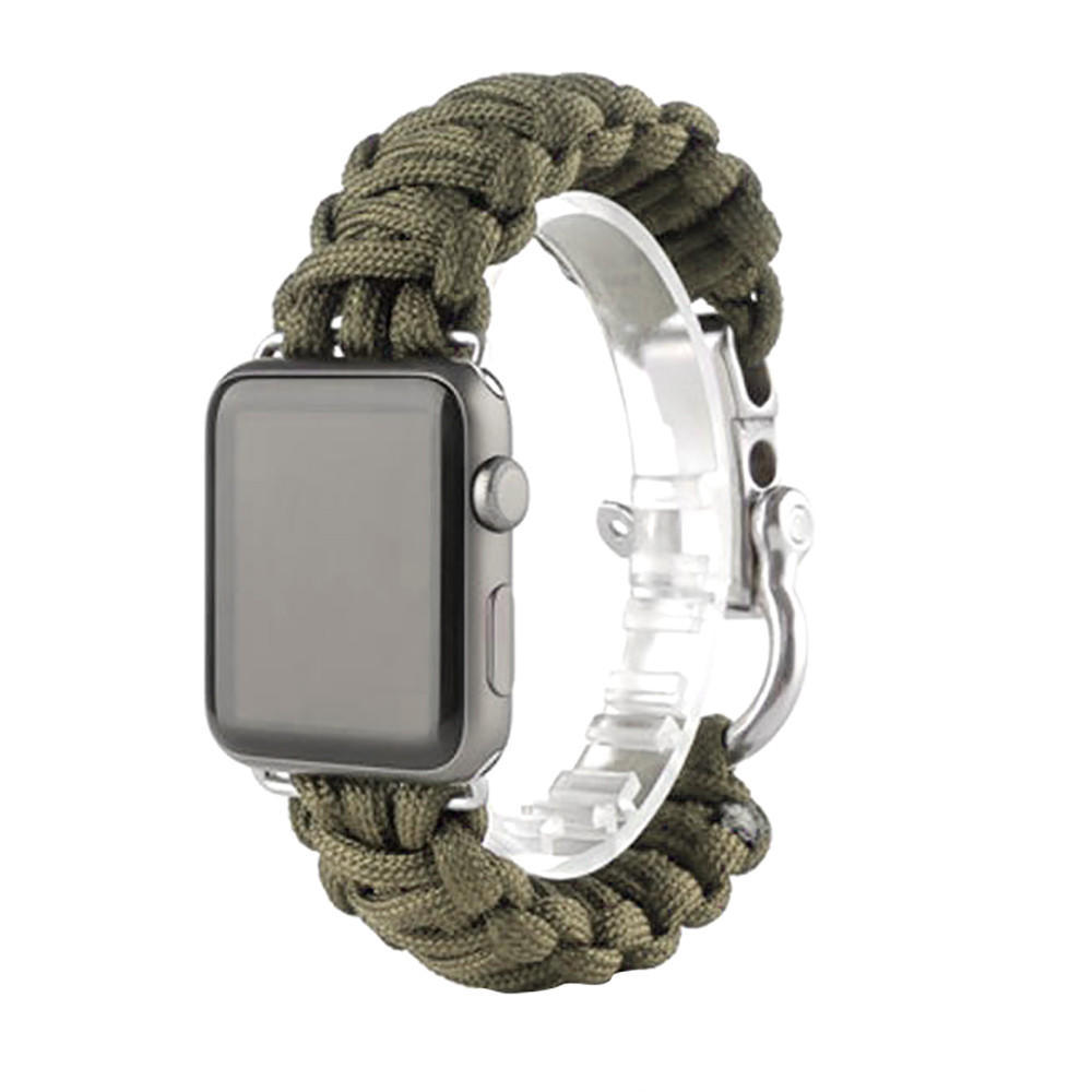 NEW Nylon Rope Survival Bracelet Watch 