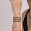 Mili Super Sparkle Diamond Thin Band Bracelet - 18K Gold Zirconium Stainless Steel Jewelry, Fashionable & Stackable.