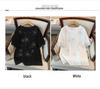 Plus Size Women's Loose Round Neck Mid-Length Short Sleeve T-shirt, Sizes 200/300/350 Jin, Bust 150/160.