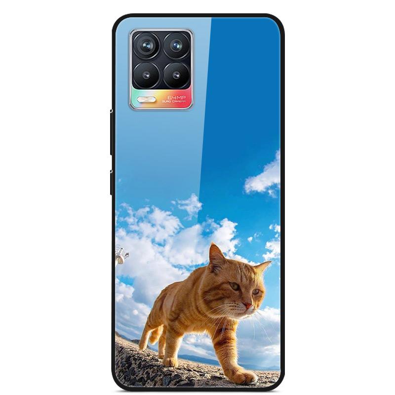 Glass Back Cover For Realme 8 Pro Case Tempered Glass Case For Realme 8 Pro 8i Realme 8 5G Phone Case Cover Realme8 5G Pro Funda