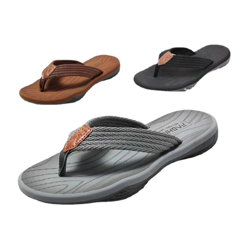 Summer Men's Thick Soled Herringbone Flip Flop with Clip on Feet Beach Slippers