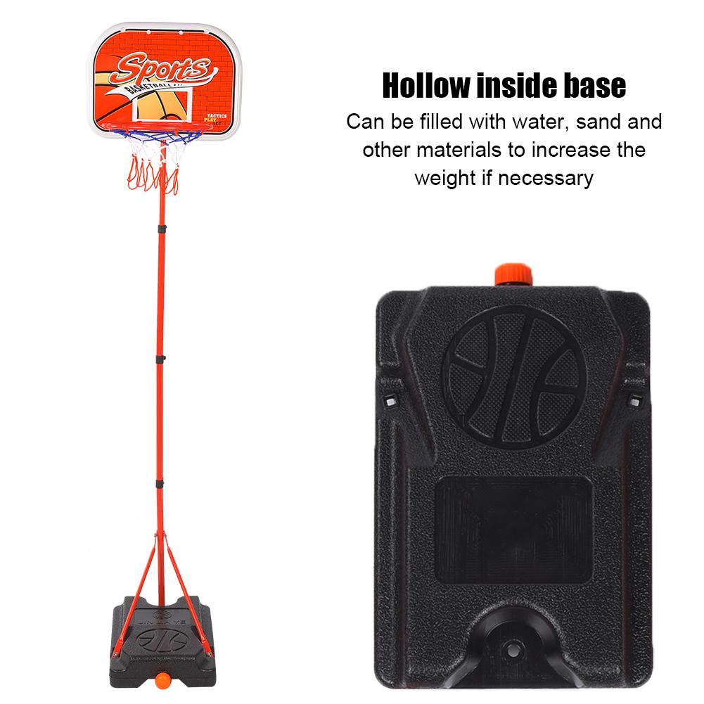 Children Kids Outdoor 1.5m/59inch Iron Basketball Hoop Net Set Adjustable Backboard Stand Toy