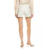 Salvatore Ferragamo High Waisted Leather Short White