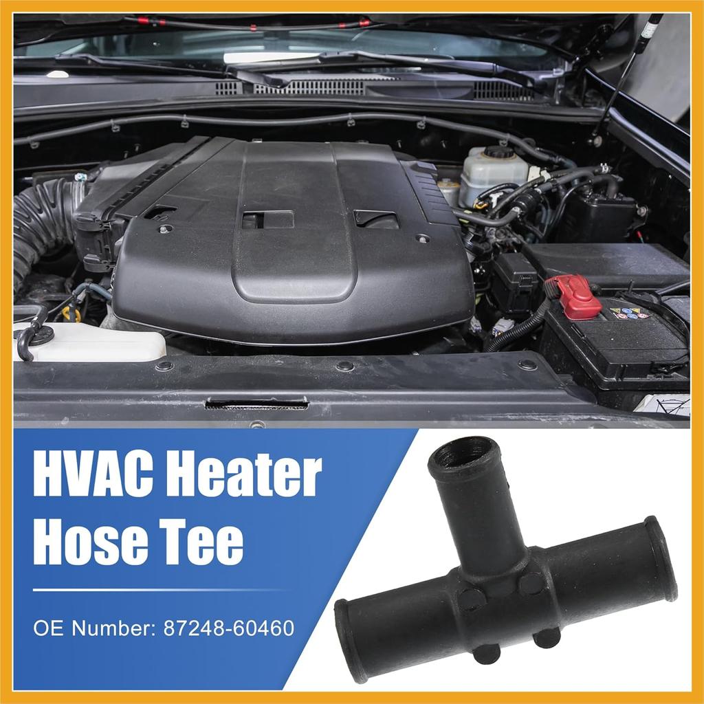 2 Pcs Black Plastic Tee, Quick Connect Heater Hose Connector for Toyota Land Cruiser 1992-2007, Sequoia 2001-2007, Sienna 2004-2007 - HVAC Heater
