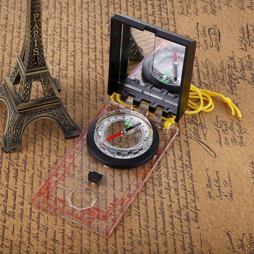 Multi Functional Compass With Mapping Ruler and Mirror Emergency Kit For Outdoor Activities