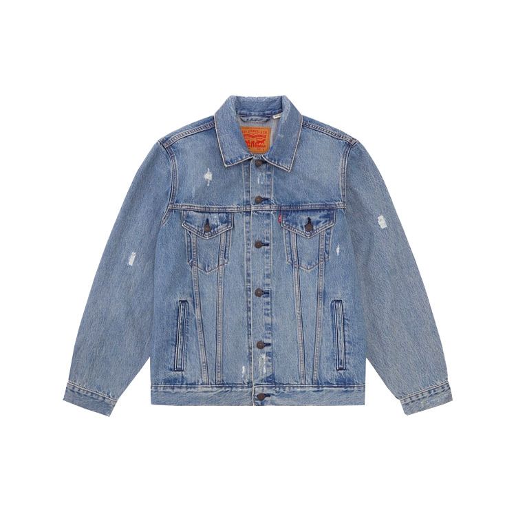 

Джинсовая куртка Levis с потертым воротником на пуговицах Мужские куртки 85248-0013