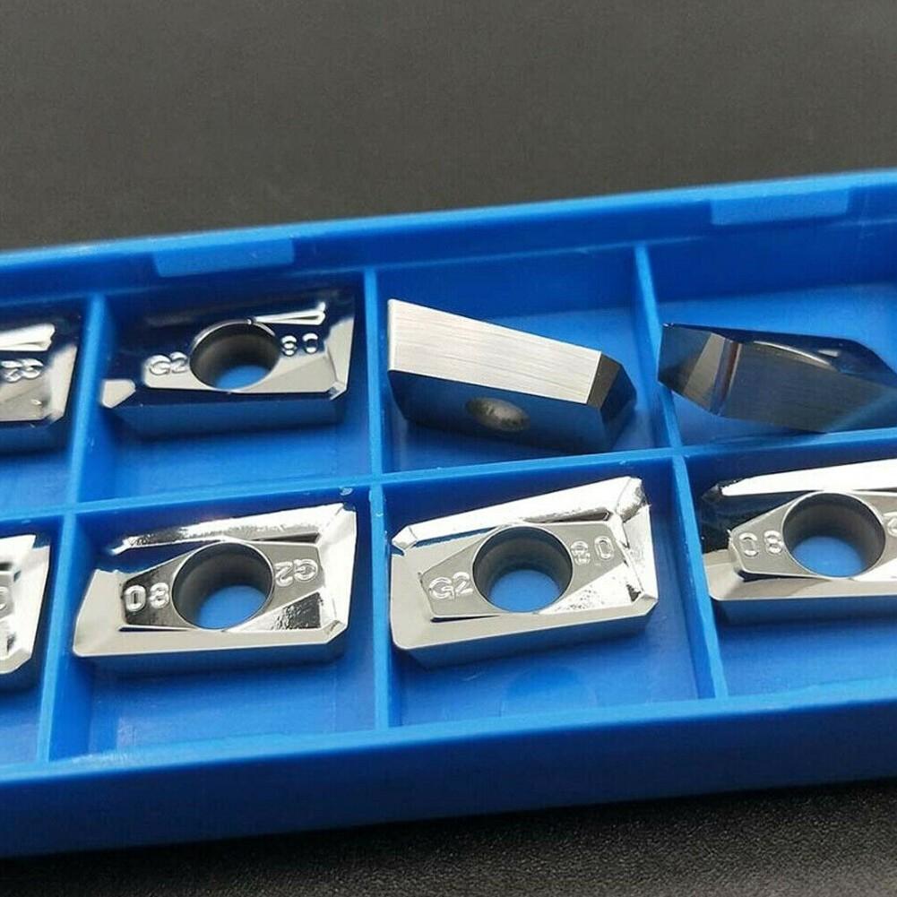 

10pcs APKT / APGT1604PDFR-G2-MA H01 Indexable Carbide Aluminum Milling rt