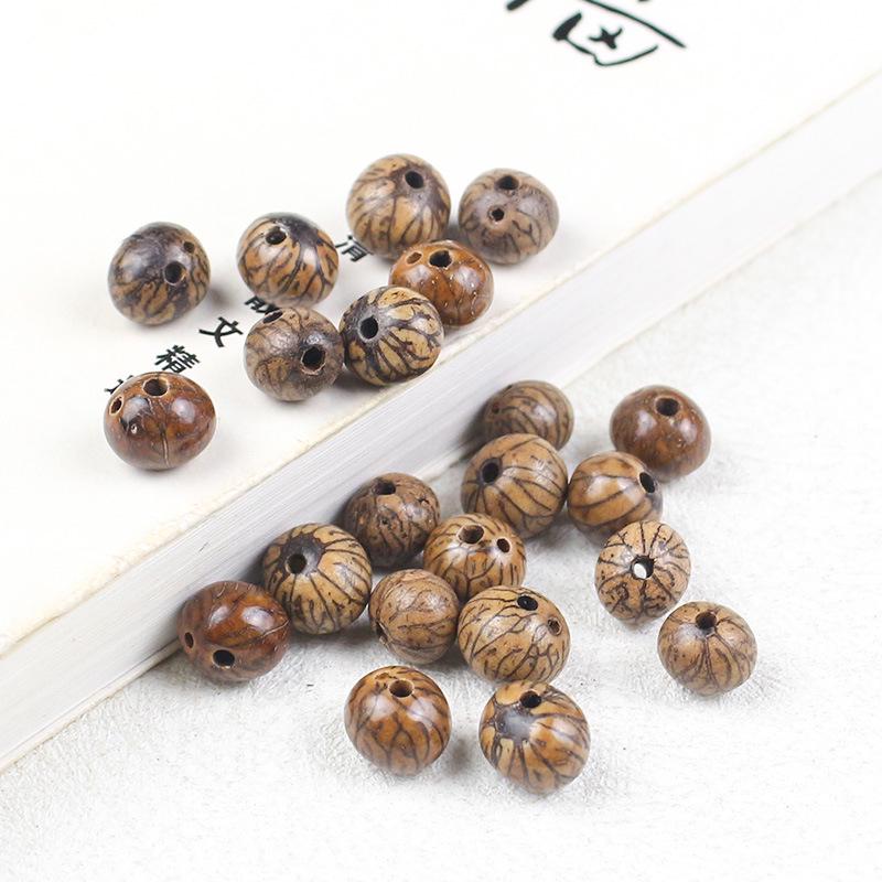 Large Silver Line Bodhi Seed Beads 9/10MM - Raw DIY Buddhist & Literary Accessories, New Chinese Style.