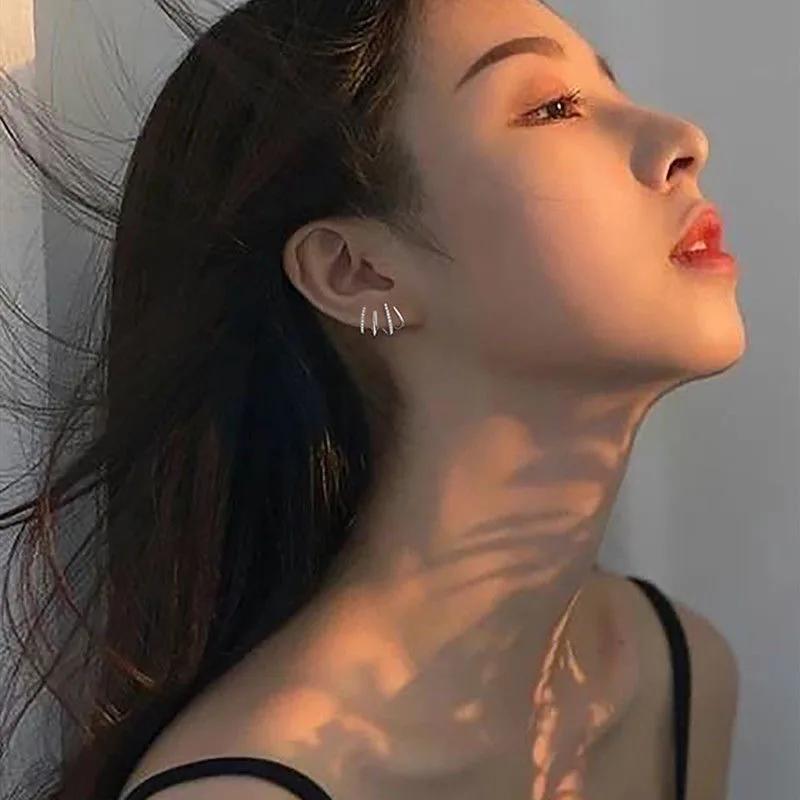 Fashion Rhinestone Decor Ear Cuff Earring for Woman Ear 2024 Summer New Arrival Christmas Jewelry Gift Birthday Wedding Jewelry
