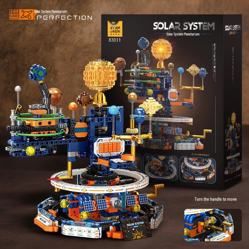 Xingji 83011 Electric Solar System Orrery Building Blocks - Compatible with Lego, Educational Toy for Kids