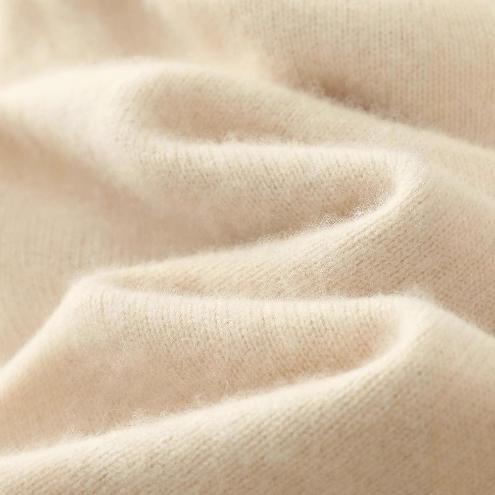 New Semi-turtleneck Cashmere Sweater Men's Thickened Sweater Solid Color Long-sleeved Wool Knitting