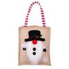1Pcs Linen Christmas Gift Bag Christmas Candy Cookie Packaging Bag Boxes New Year Party For Snack Present Box Packing Xmas Bags