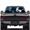 165x56cm Rear Window Sticker Night Wolf Howling Moon Decal For Pickup SUV Truck