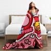 Warm Blankets Child Travel Yellow Duck Heart Throw Blanket Flannel Bedspread Couch Chair Sofa Bed Street Trend Sofa Bed Cover