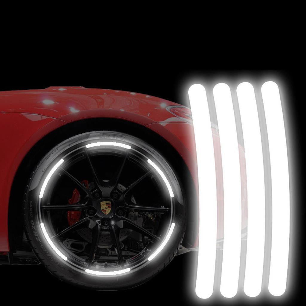 20 Stück Auto Radnaben Reflektierender Aufkleber Reifenfelge Reflektierende Streifen Leuchtend für Auto Fahrrad Motorrad Radaufkleber