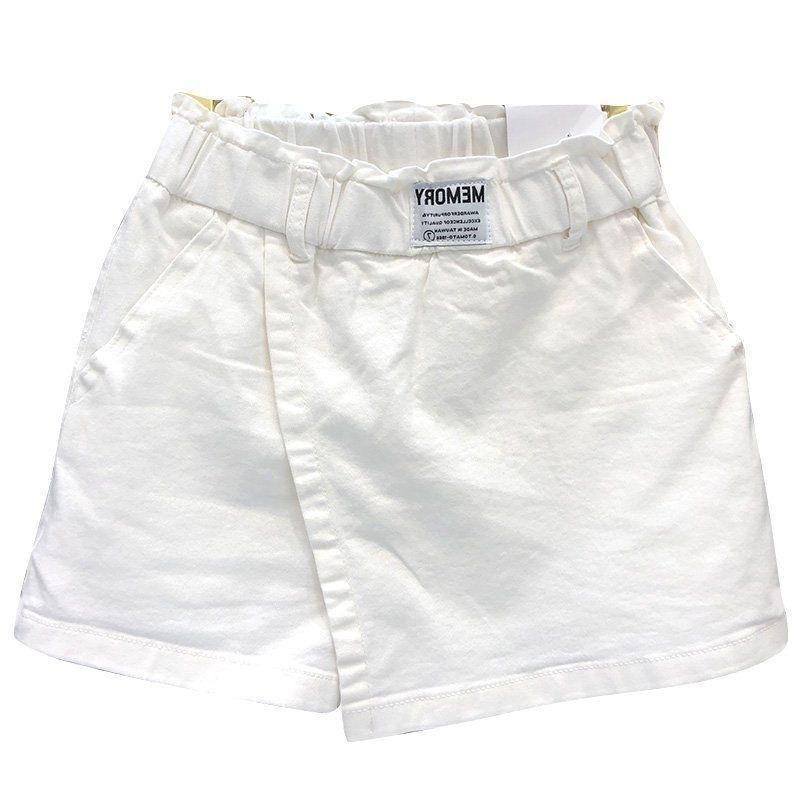 Stor størrelse Fake Two Pieces Bukseskjørt Høy midje Vår og sommer Hvite bukserskjørt Kvinne A Word Halvkropp Kort skjørt