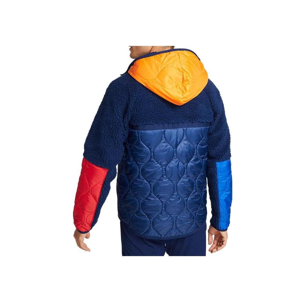 Nike Plain Logo Patch Hooded Zipper Long-Sleeved Jacket Men Jacket Blue DJ5820-492