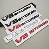 3D ABS Chrome Logo V8 BITURBO Emblem Car Fender Side Badge Decal For Mercedes Benz AMG C63S C63 E63 G63 G500 Sticker Accessories