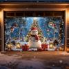 Garage Door Christmas Cover 13x6ft Festive Decoration Outdoor Christmas Banner For Garage Door Party Porch Yard Wall House Home