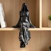 Gothic Style Black Robe Figurine Handmade Female Tabletop Ornament  Halloween Decor