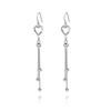 Long Fringe Earrings Stylish Floral Heart Dangle Earrings Elegant Women Jewelry Gift