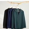 Men's long-sleeved shirt solid color shirt men's slim fit large size shirt jacket
