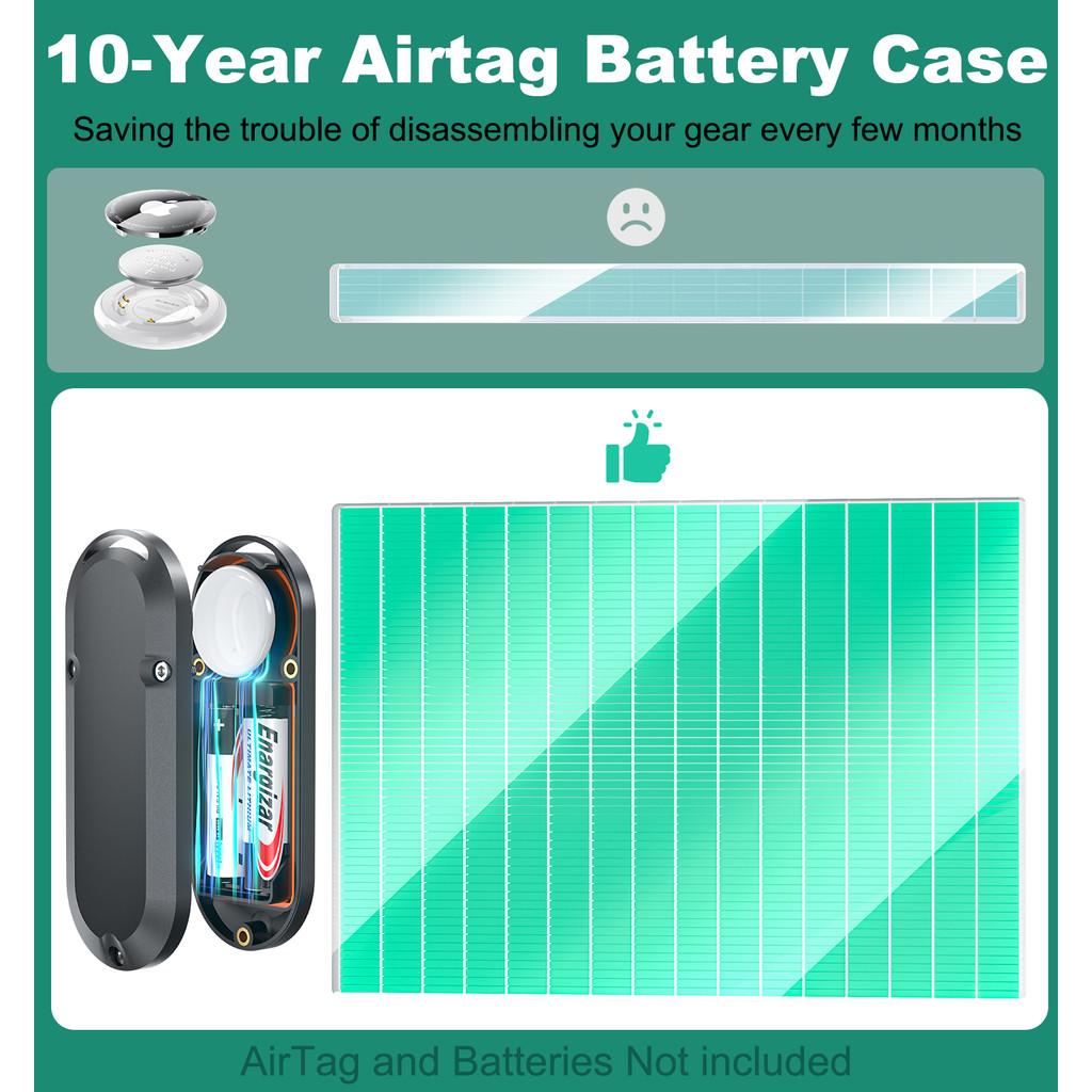 FONKEN For Airtag Charging Case Portable Magnetic Charging Case Waterproof Airtag Cover Extended Battery Case Battery Replacement