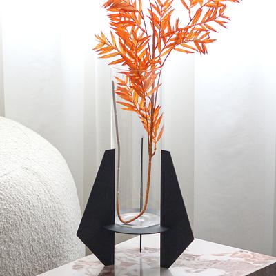 Italian Minimalist Geometric Glass Vase Ornaments Light Luxury Model House Sales Office B&B Hotel Entrance Decorations