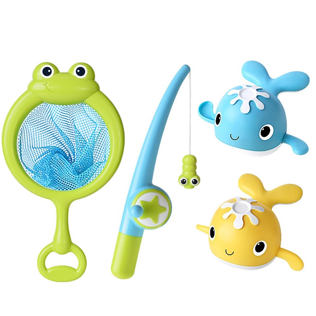 Baby Wind-up Swimming Whale Chain Swimming Whale Bath Magnetic Fishing Set Bath Swimming Toy