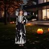 Girls Glow In The Dark Skeleton Ghosty Witch Costume Cosplay Halloween Costume Ghostly Skeleton Dress Witch Hat Gift