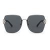 new large frame light luxury frameless fashionable sunglasses for women UV protection small sunglasses(DS-2402)