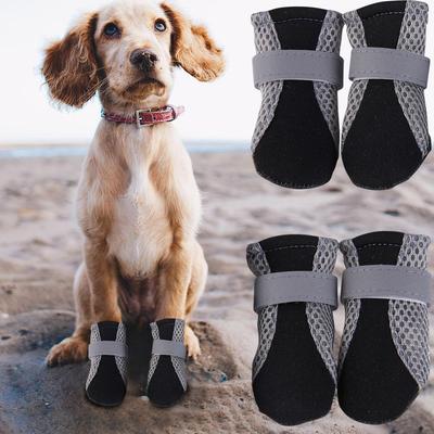 Waterproof Puppy Walking Shoes Non-Slip Dog Breathable Paw Protector Casual Sport Boots Polyester Mesh Pet Products