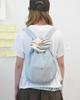Themuseumvisitor Patchwork String Mesh Mini Backpack (Sky Blue)