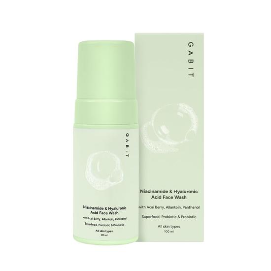 

Gabit Пенка для умывания с ниацинамидом и гиалуроновой кислотой|Мягко очищает, Не сушит, Успокаивает|100 мл, SPF 50