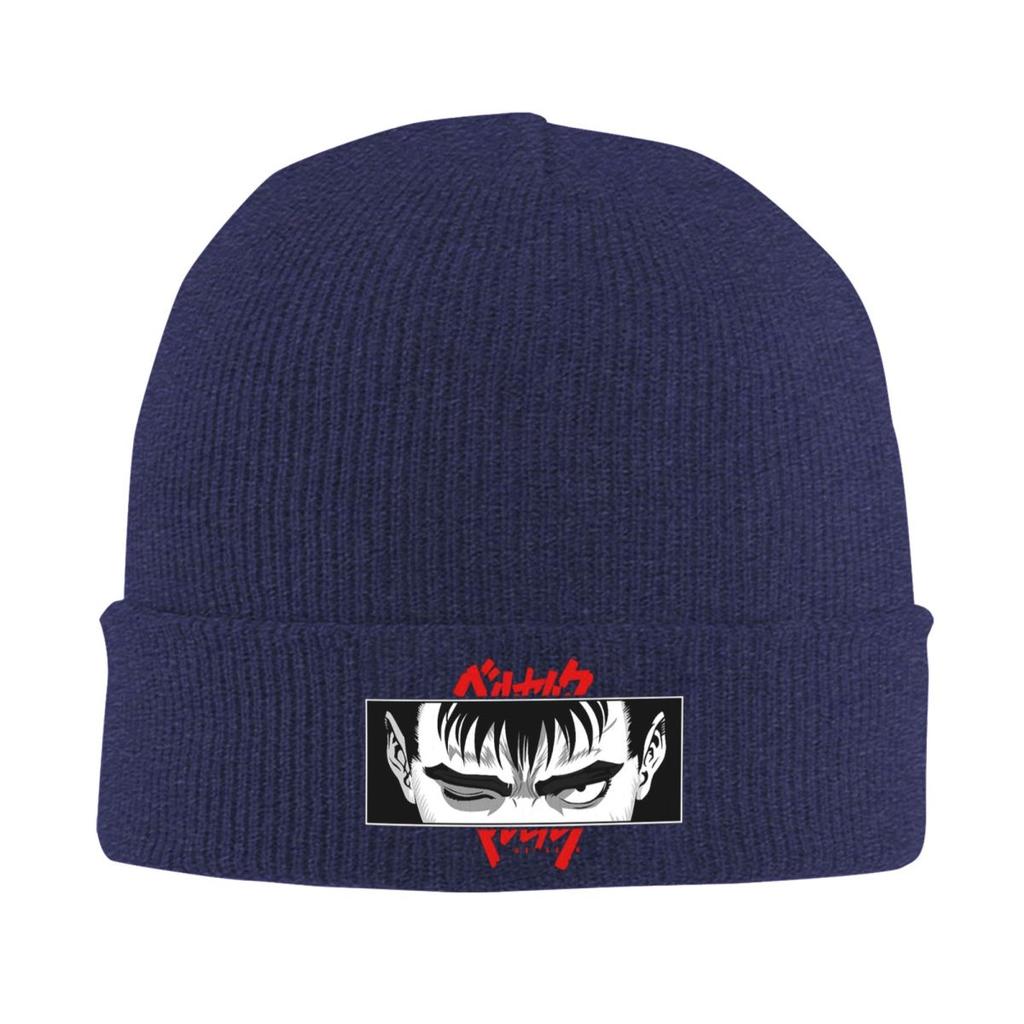 Czapka zimowa z logo Berserk, ciepła, dzianinowa, czapka typu bonnet, czapki typu skullies, czapki hip-hopowe dla unisex