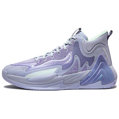 High-Top Basketball Shoes With Shock Absorption And Anti-Slip Support Men Sneakers Purple 11122304287-706