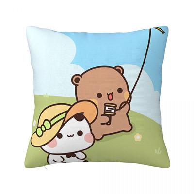 Kawaii Cute Bubu Panda Dudu Pillowcase Double-Sided Printing Cushion Cover Gift Throw Pillow Case Cover Home Square 45X45Cm