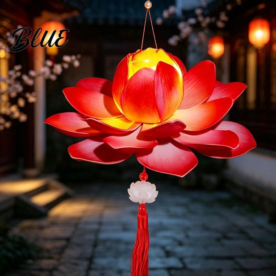 Outdoor Celebration Lighting DIY Lotus Lantern Craft Kit Handmade Flower Paper with LED Party Supplies for Celebrations Light Vintage Decorative