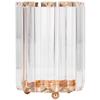 Kosmetikpinselhalter Transparentes Glas Rund Dekorativ Schreibtisch Stifteaufbewahrung Organizer BoxGold