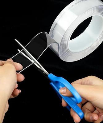 Nastro Adesivo Nanotecnologico Universale ad Alta Temperatura: Forte, Lavabile, Rimovibile, Senza Residui, Trasparente, Biadesivo