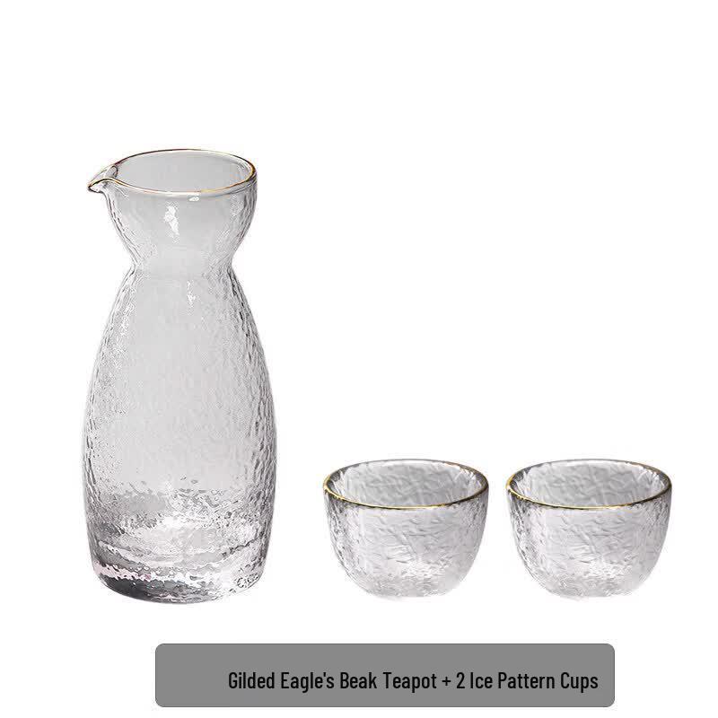 Qiwei Japanese Hammered Glass Sake Set